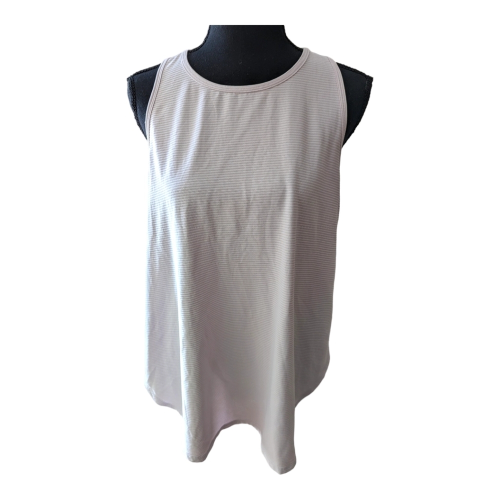 Women's Tank Top Size Largl Overlap Hem Racerback Sweet Lilac RN#11126 New Tags